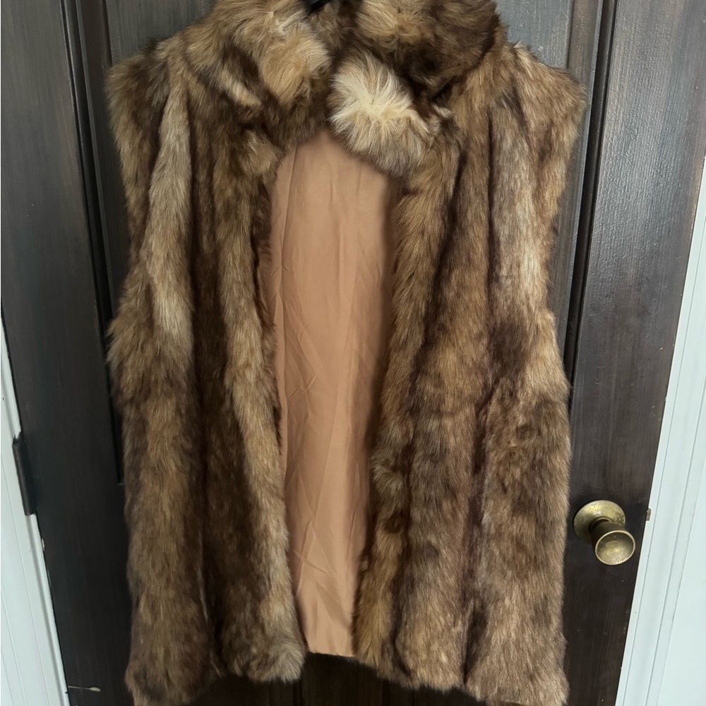 Brown Faux Fur Vest